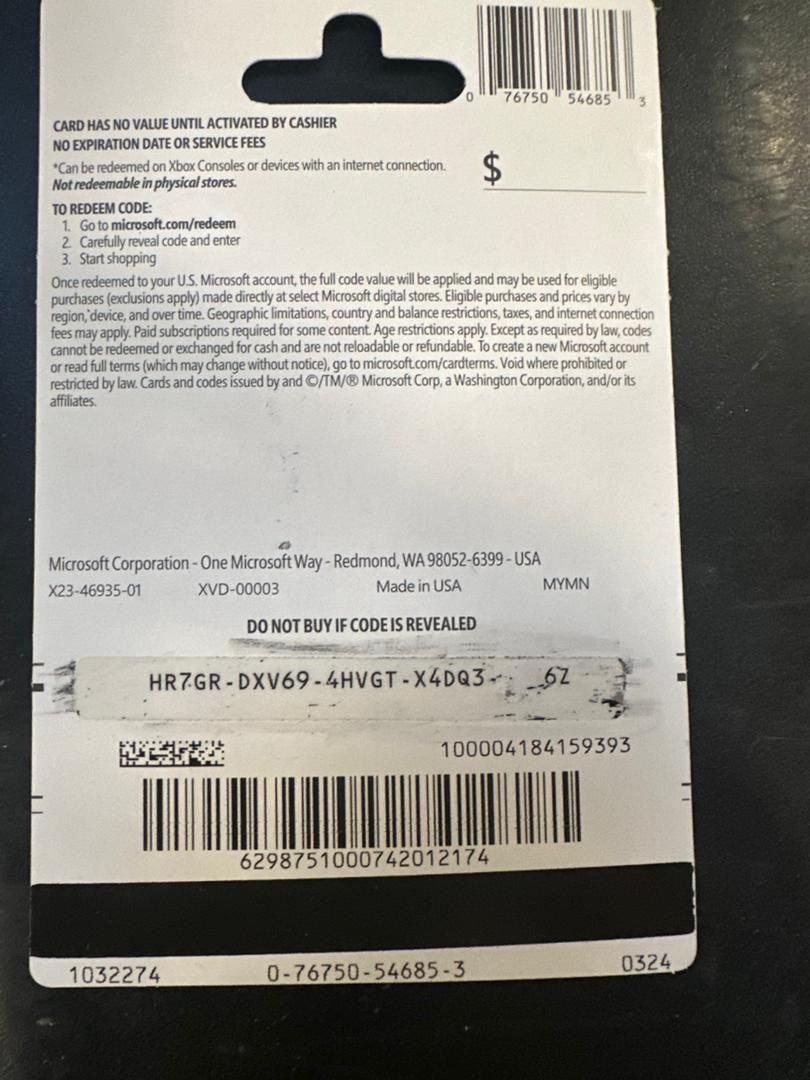 Microsoft Gift Card Recovery